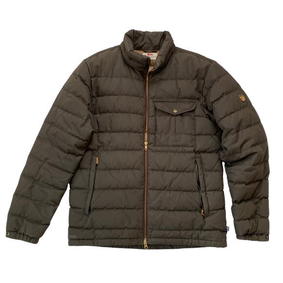 Fjallraven Ovik Lite Down Coat Men’s Medium Brown Warm Insulated G-1000 Puffer - Picture 1 of 5